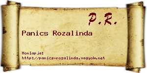 Panics Rozalinda névjegykártya